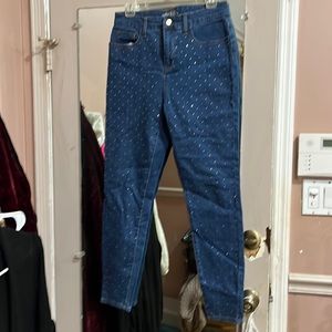 Jeans with rhinestones Size 6